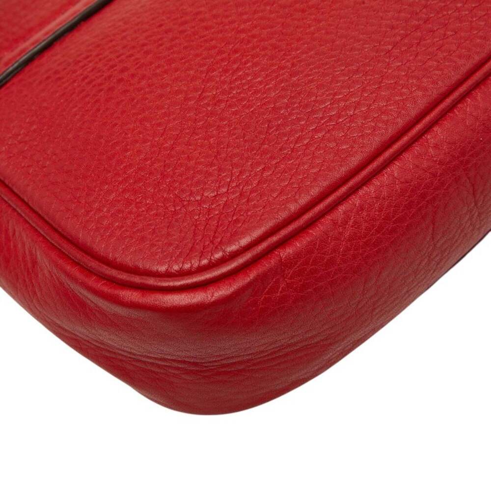GUCCI Red Leather Shoulder Bag - Picture 7 of 10